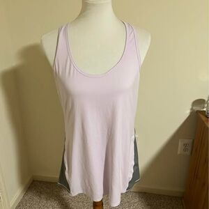 Athleta Tank Top L Lavender Gray Racerback